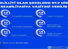 Əlilliyi olan şəxslər 87,7 min reabilitasiya vasitəsi ilə təmin edilib