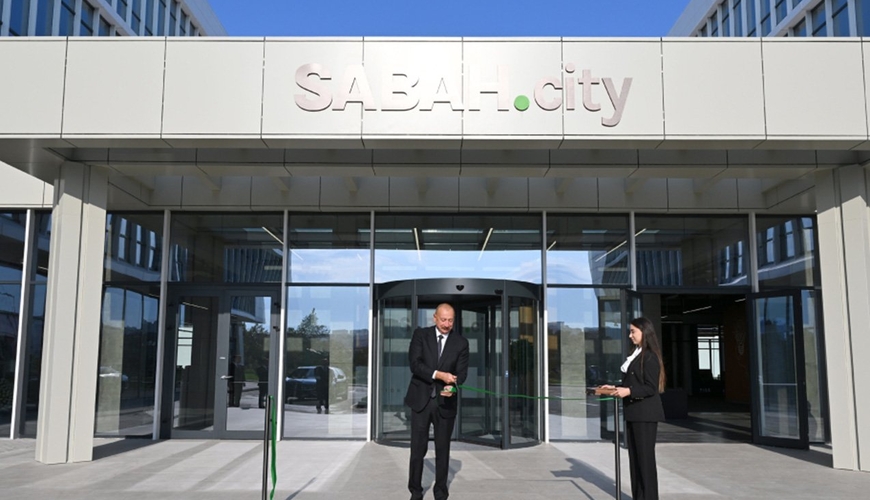 İlham Əliyev “SABAH.city”nin açılışındaFOTO