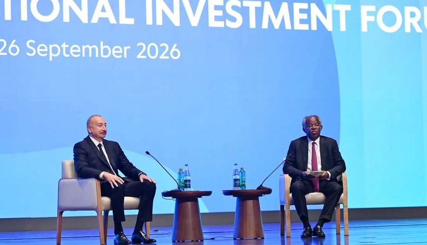 Prezident II Azərbaycan Beynəlxalq İnvestisiya Forumunda iştirak etdiFOTOVİDEO