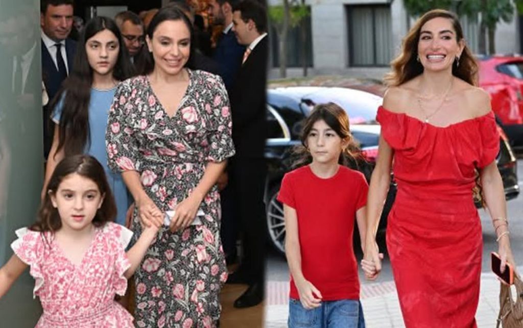 Leyla və Arzu Əliyevalar qızları ilə Madriddə – FOTO
