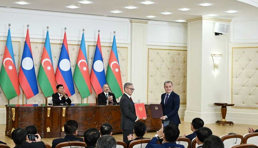 Azərbaycan ilə Laos arasında Birgə Bəyanat qəbul olundu və sənədlər mübadilə edildi