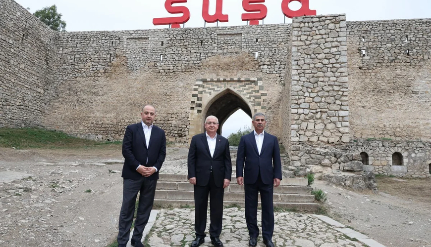 Yaşar Gülər, Zakir Həsənov və İrakli Çikovani Şuşa şəhərində bir araya gəliblər
