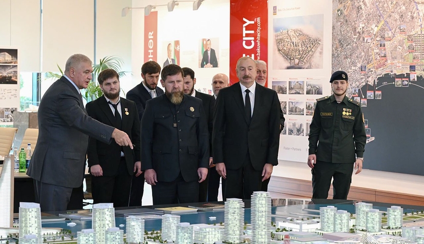 Prezident Ramzan Kadırovla “Ağ Şəhər”də – FOTOLAR